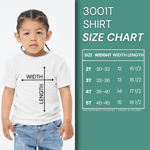 a little boy wearing a white shirt with a height chart on it