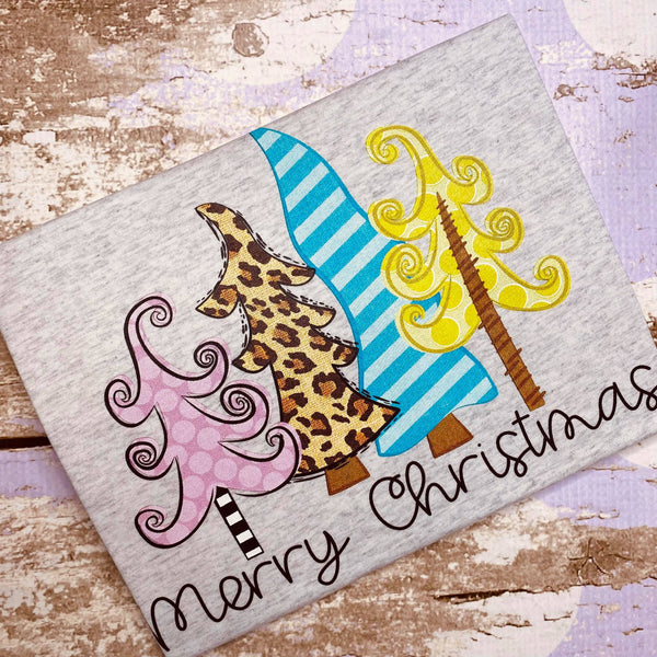 READY TO SHIP, Whimsy Christmas Tree Screen Print Shirt-Adult Christmas Shirt -Mom Christmas Shirt-Women Christmas Shirt