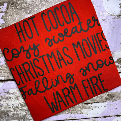 READY TO SHIP, Winter Things Screen Print Shirt-Adult Christmas Shirt -Mom Christmas Shirt-Women Christmas Shirt