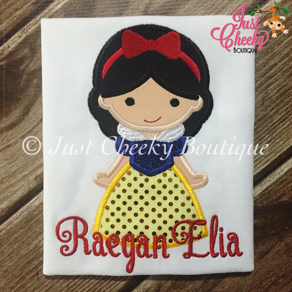 Princess Cutie as Snow White Embroidered Shirt - Snow White Birthday Shirt - 1st Disney Trip - Disney Princess Birthday - Seven Dwarfs