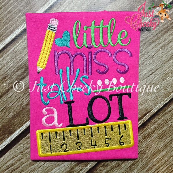 Little Miss Talks a Lot  - Back to School Shirt - First Day of School Shirt - School Bus -Kindergarten 1st Grade 2nd Grade -Graduation Shirt