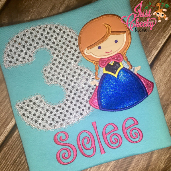 Snow Princess Cutie as Anna from Frozen Birthday Shirt - Frozen Birthday Shirt - Disney Vacation - Queen Elsa - Arendelle - Princess Anna