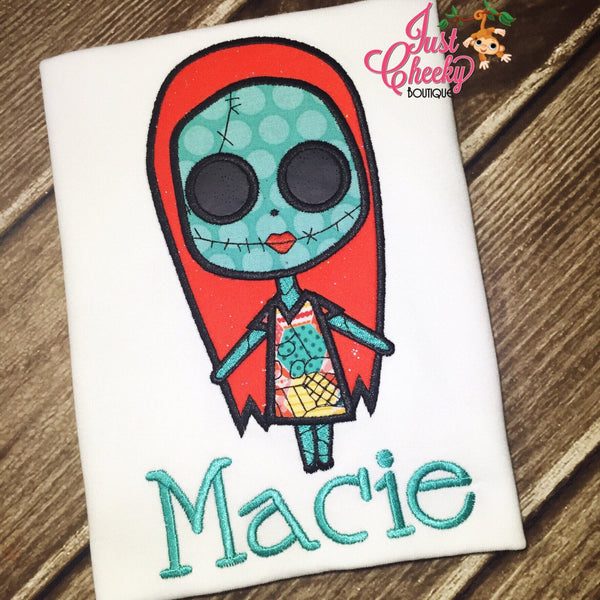 Sally Face Shirt - Sally and Jack Skellington Embroidered Shirt - Nightmare Before Christmas - Horror Movie - Scary Movie