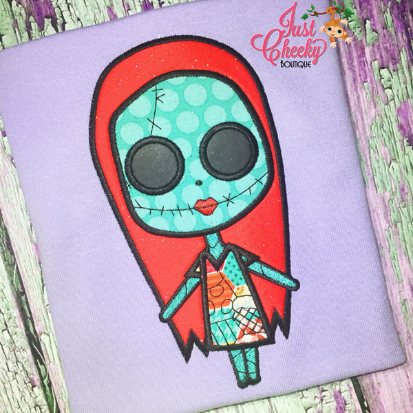 Sally Face Shirt - Sally and Jack Skellington Embroidered Shirt - Nightmare Before Christmas - Horror Movie - Scary Movie