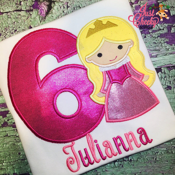 Princess Aurora - Sleeping Beauty Inspired Embroidered Shirt - Briar Rose - Disney Girls Shirt - Disney Princess Birthday Shirt