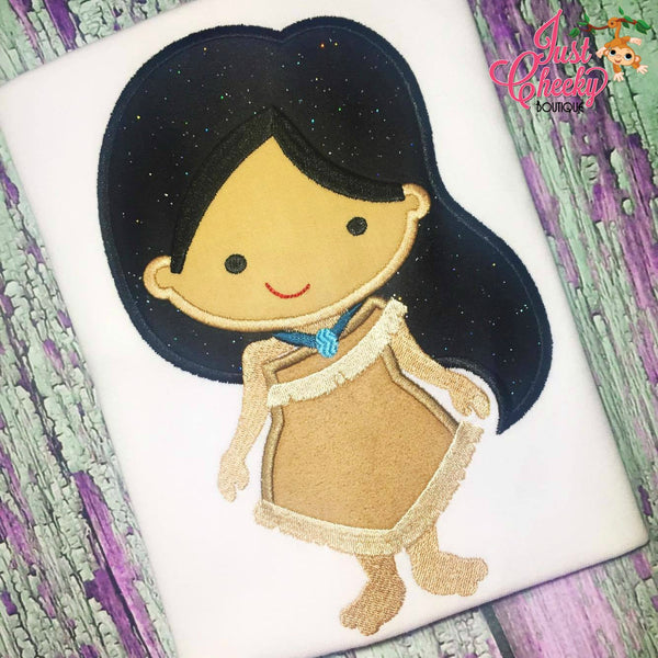 Pocahontas - Pocahontas Inspired Embroidered Shirt - Disney Girls Shirt - Disney Princess Birthday Shirt