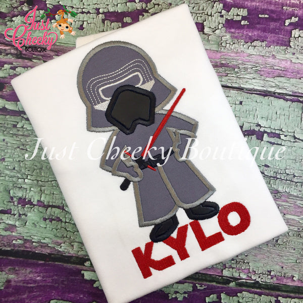 Kylo Ren - Star Wars Inspired - Kids Embroidered Shirt - Force Friday Shirt - Star Wars Birthday Shirt