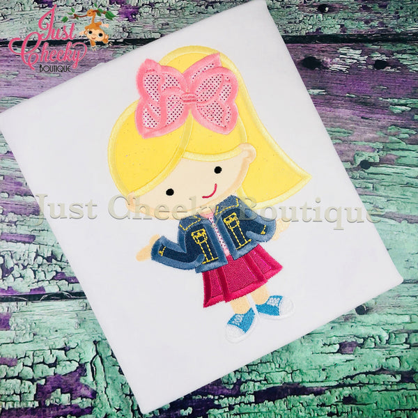 Big Bow Cutie Inspired Embroidered Shirt - Jojo Bow - JoJo Siwa Birthday Shirt - JoJo Siwa Birthday - JoJo Birthday Shirt - OTT Bow