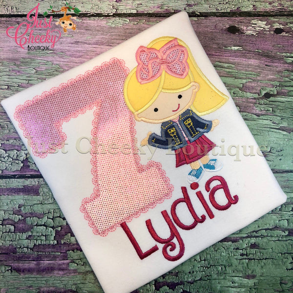 Big Bow Cutie Inspired Embroidered Shirt - Jojo Bow - JoJo Siwa Birthday Shirt - JoJo Siwa Birthday - JoJo Birthday Shirt - OTT Bow