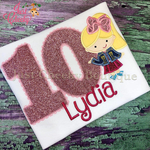 Big Bow Cutie Inspired Embroidered Shirt - Jojo Bow - JoJo Siwa Birthday Shirt - JoJo Siwa Birthday - JoJo Birthday Shirt - OTT Bow