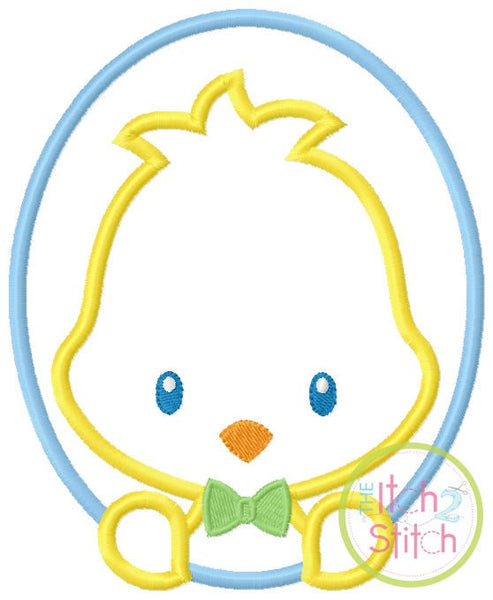 SAMPLE SALE, Oval Chick  Boy - Kids Easter Embroidered Shirt -Girls Easter Shirt -Boys Easter Shirt  -Easter Sunday