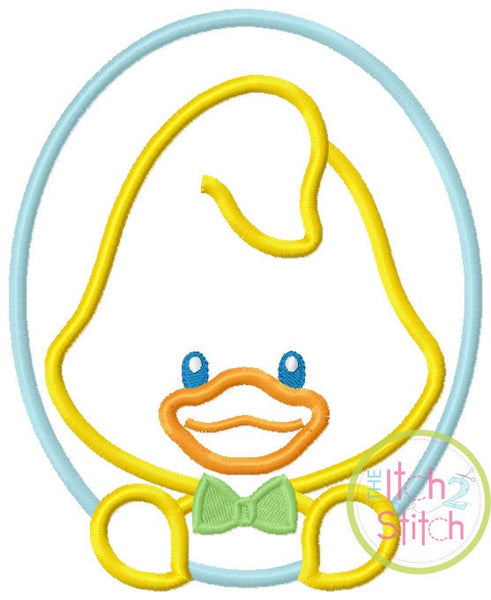 SAMPLE SALE, Oval Duck Boy - Kids Easter Embroidered Shirt -Girls Easter Shirt -Boys Easter Shirt  -Easter Sunday