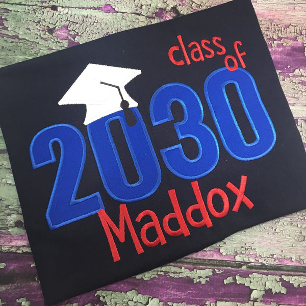 Kids Back to School Embroidered Shirt - First Day of School Shirt- Grow With Me Shirt - Watch Me Grow - Kids Graduation Shirt - Red Blue