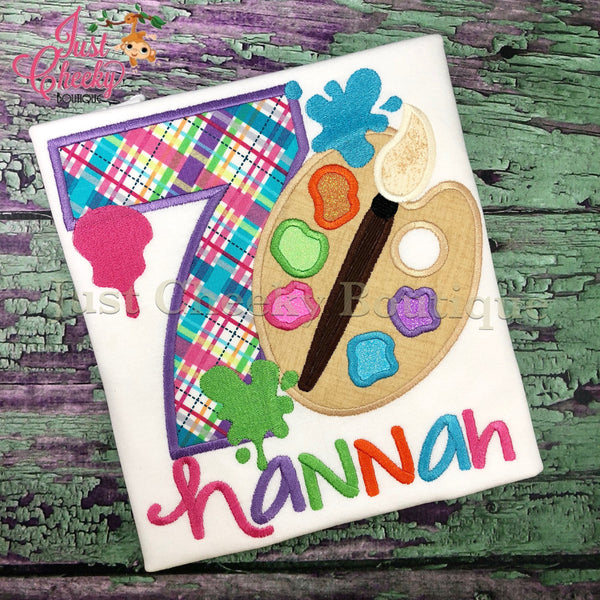 Paint Palette Birthday Shirt - Art Birthday Shirt - Painting - Birthday Embroidered Shirt - Painting With A Twist -