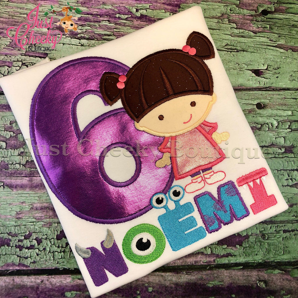 boo monsters inc pink shirt Boo - Monsters Inc Inspired Embroidered Shirt - Monstropolis
