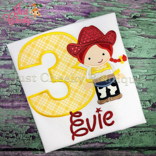 Jessie Cutie Embroidered Shirt - Toy Story Birthday Shirt - Woody's Roundup - Disney Vacation -1st Disney Trip