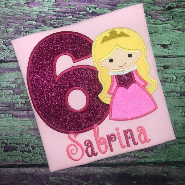 Princess Aurora - Sleeping Beauty Inspired Embroidered Shirt - Briar Rose - Disney Girls Shirt - Disney Princess Birthday Shirt