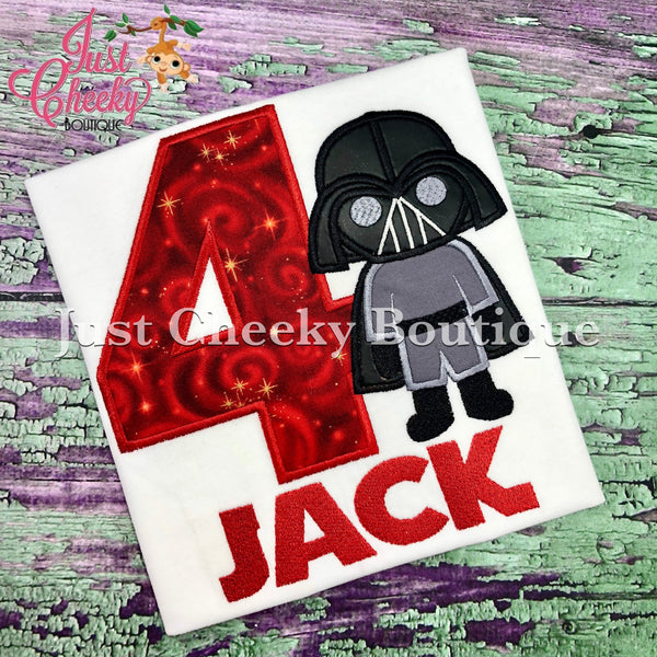 Darth Vader - Vader - Star Wars Inspired - Kids Embroidered Shirt - Force Friday Shirt - Star Wars Birthday Shirt