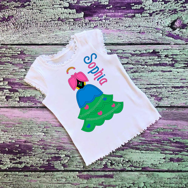 SAMPLE SALE, Anna Christmas Tree Embroidered Shirt - Frozen - Disney Princess - Disney Christmas Vacation - Mickey Very Merry Christmas