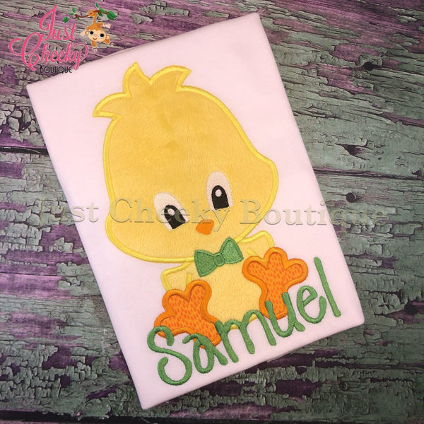 Sitting Chick  Boy - Kids Easter Embroidered Shirt -Girls Easter Shirt -Boys Easter Shirt  -Easter Sunday