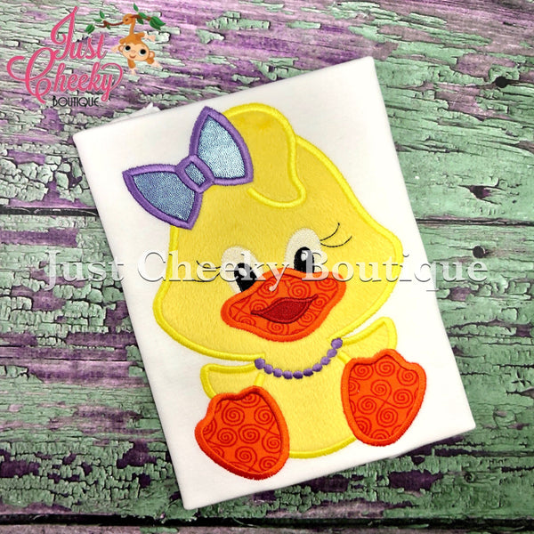 Sitting Duck Girl- Kids Easter Embroidered Shirt -Girls Easter Shirt -Boys Easter Shirt  -Easter Sunday