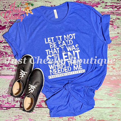 End Human Trafficking Screen Print Shirt - Save the Children Shirt - Save The Kids - Save Our Children - Sex Trafficking