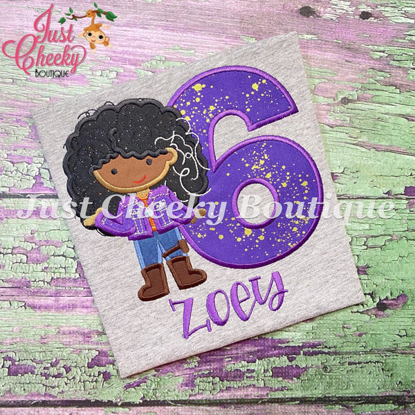 Werewolf Cutie Inspired Embroidered Shirt - Zombies Birthday Shirt - Cheerleader - Moonstone - Willa - Wyatt - Wynter