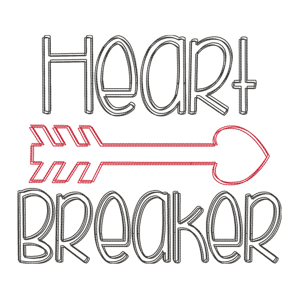 SAMPLE SALE, Heart Breaker - Valentine's Day Embroidered Shirt - Girls Valentine's  Shirt - Boys Valentine's Shirt - February 14