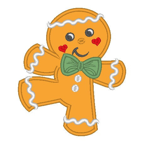 SAMPLE SALE, Dancing Gingerbread Boy Embroidered Shirt - Christmas Shirt - Boys Christmas Shirt - Gingerbread Shirt