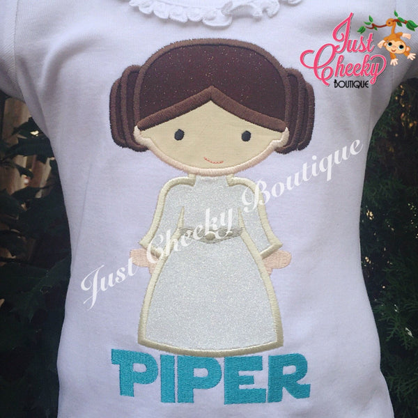 Princess Leia - Star Wars Inspired - Kids Embroidered Shirt - Force Friday Shirt - The Force Awakens - Star Wars Birthday Shirt