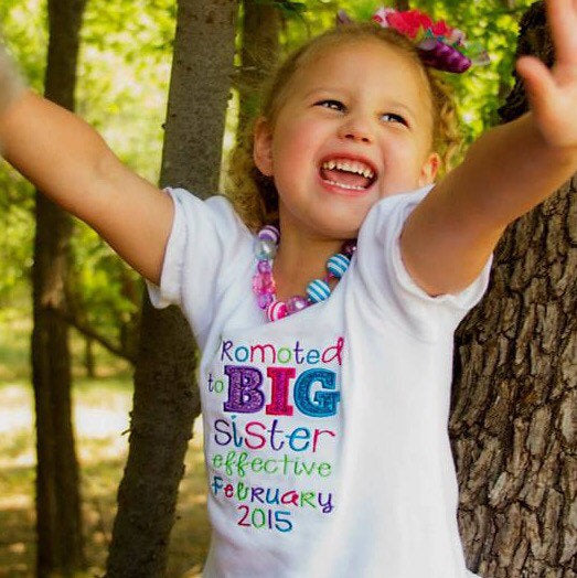 Promoted to Big Sister Embroidered Shirt - Big Sister - Sibling Shirt - Pregnancy Announcement - Big Sister To Be
