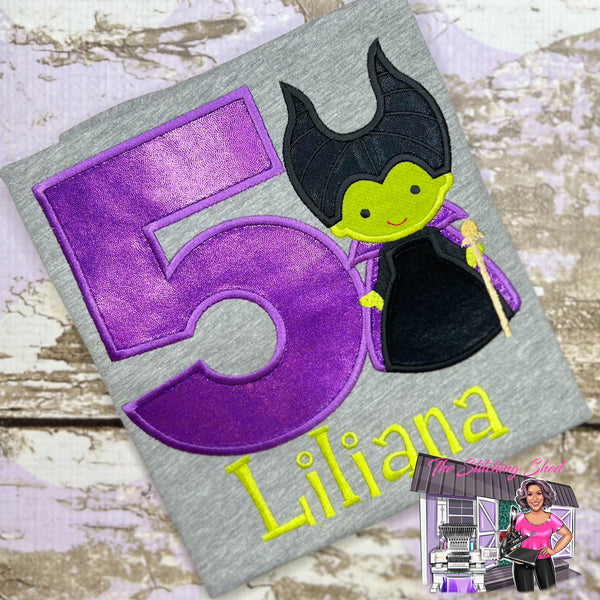 Maleficent Cutie Inspired Embroidered Shirt - Disney Villains Shirt - Disney Sleeping Beauty Birthday Shirt - Spindle - Dragon